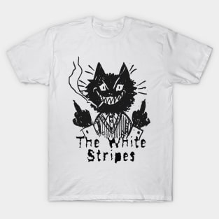 white stripes and the bad cat T-Shirt